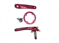 IXF MTB Crankset 104BCD Bike Crank 170mm Snail Chainring Red slick 1  speed (1x )hollowtech