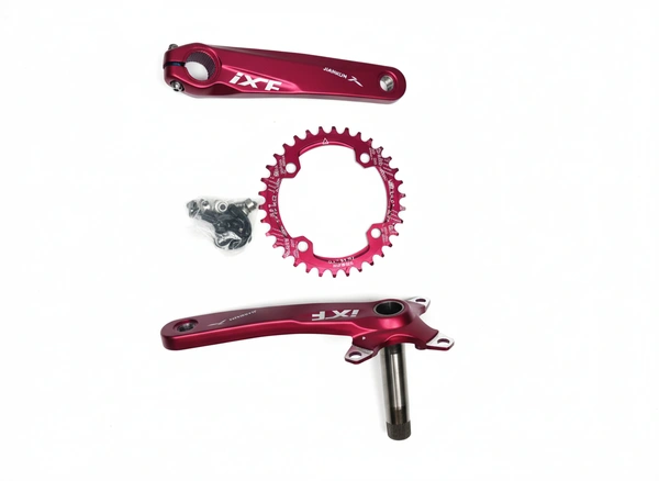 IXF MTB Crankset 104BCD Bike Crank 170mm Snail Chainring Red slick 1  speed (1x )hollowtech