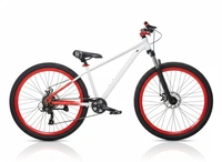 Custom Build mtb stunt cycle White and red combination with Alloy-steel body