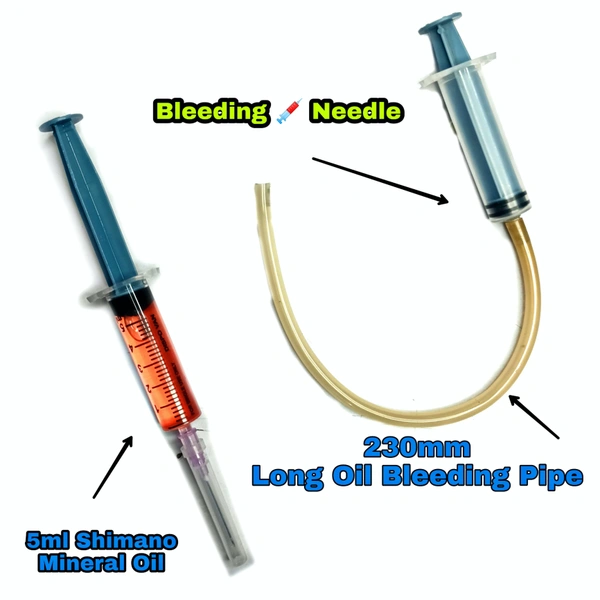 Shimano Hydraulic Rear Disc Brake MT201 With Shimano 5ml Bleeding Oil and Bleeding Needle (230mm)