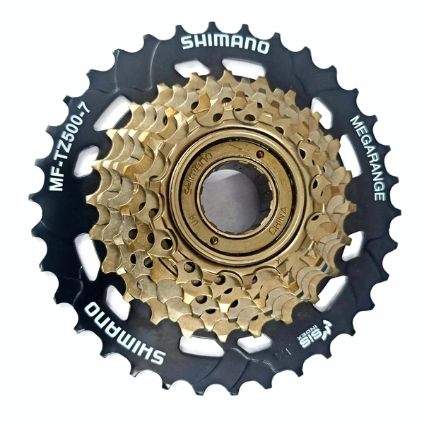 Shimano 7 Speed  Mega range Freewheel  with Gear Cable Ineer Wire.