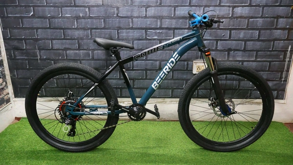 Custom Build Cycle With Steel Frame And Alloy Suspension And All MTB Bike Parts.