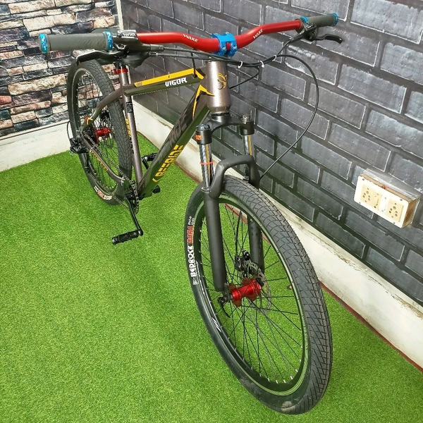 Custom Build Cycle With Steel Frame And Alloy Suspension And All MTB Bike Parts.