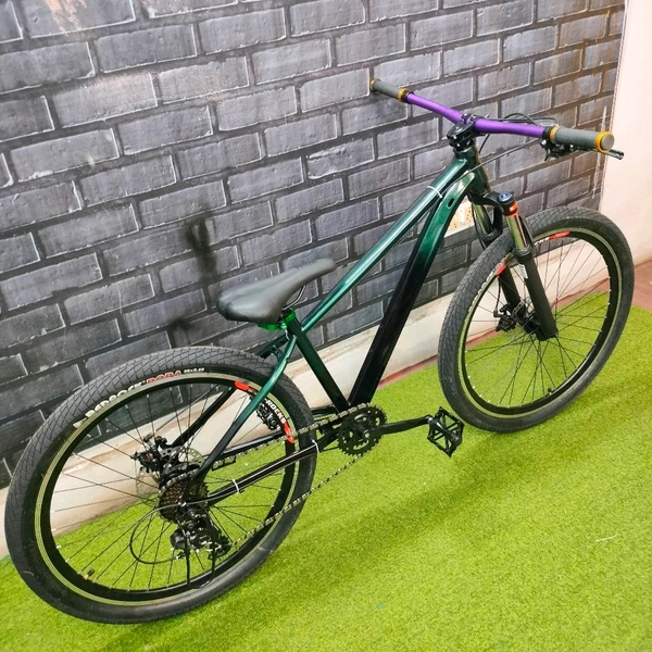 Custom Build Cycle With Steel Frame And Alloy Suspension And All MTB Bike Parts.