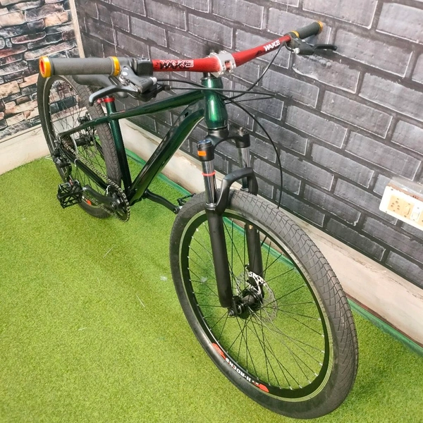 Custom Build Cycle With Steel Frame And Alloy Suspension And All MTB Bike Parts.