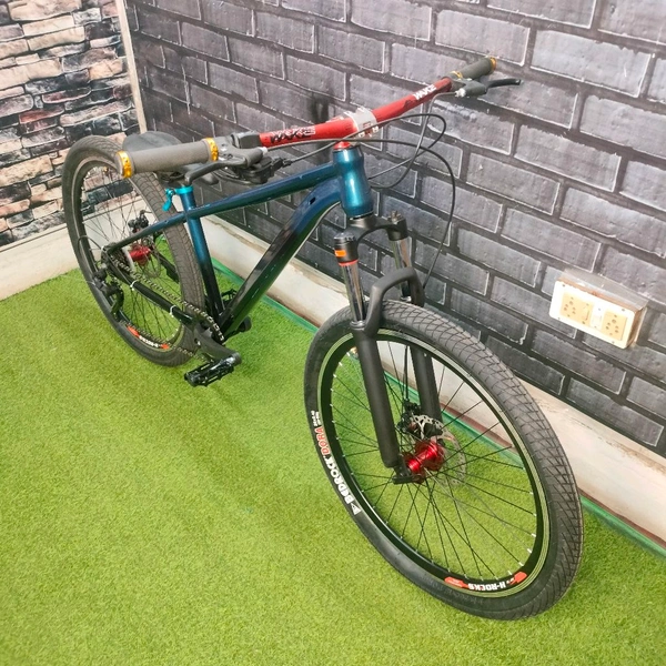 Custom Build Cycle With Steel Frame And Alloy Suspension And All MTB Bike Parts.