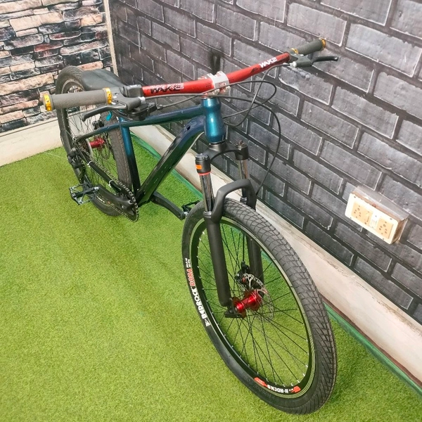 Custom Build Cycle With Steel Frame And Alloy Suspension And All MTB Bike Parts.