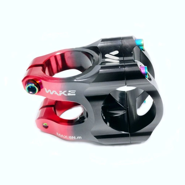 Wake 31.8MM Aluminum Alloy Cycling Bicycle Bike MTB Handlebar Stem High-Strength Handlebar Stem Fit for Most Mountain Bike Road Bike MTB BMX Track Bike Red And Black Combination 
