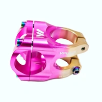Wake 31.8MM Aluminum Alloy Cycling Bicycle Bike MTB Handlebar Stem High-Strength Handlebar Stem Fit for Most Mountain Bike Road Bike MTB BMX Track Bike Pink And Gold Combination 