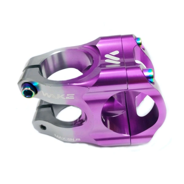Wake 31.8MM Aluminum Alloy Cycling Bicycle Bike MTB Handlebar Stem High-Strength Handlebar Stem Fit for Most Mountain Bike Road Bike MTB BMX Track Bike Purples And Sliver Combination 