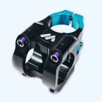 Wake 31.8MM Aluminum Alloy Cycling Bicycle Bike MTB Handlebar Stem High-Strength Handlebar Stem Fit for Most Mountain Bike Road Bike MTB BMX Track Bike Black And Blue Combination 