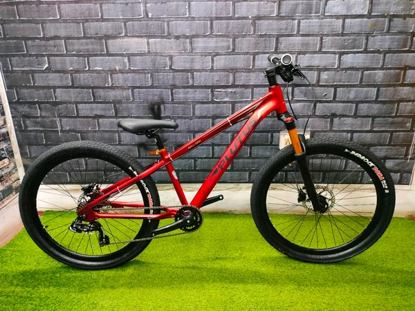 Custom Build MTB Stunt Cycle With Dual Shimano Hydraulic Disc Break And Air Suspension Fork