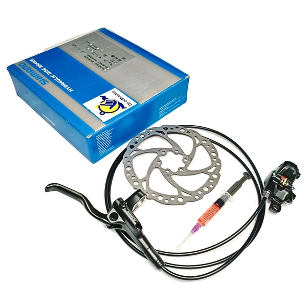 Shimano MT200 Rear Hydraulic Disc Brake With 5 ml Bleeding Oil And 230mm Long Bleeding Pipe With Rotor 160mm