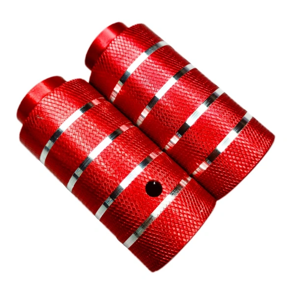 Alloy Stunt Foot Rest In Red Color ( Foot Pegs ) Red
