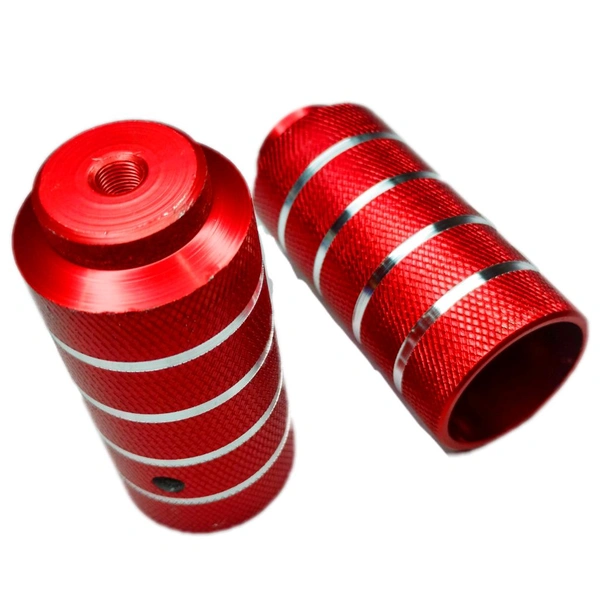 Alloy Stunt Foot Rest In Red Color ( Foot Pegs ) Red