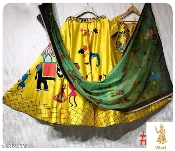 Jivika Women's lehenga Set - 44 in, yellow
