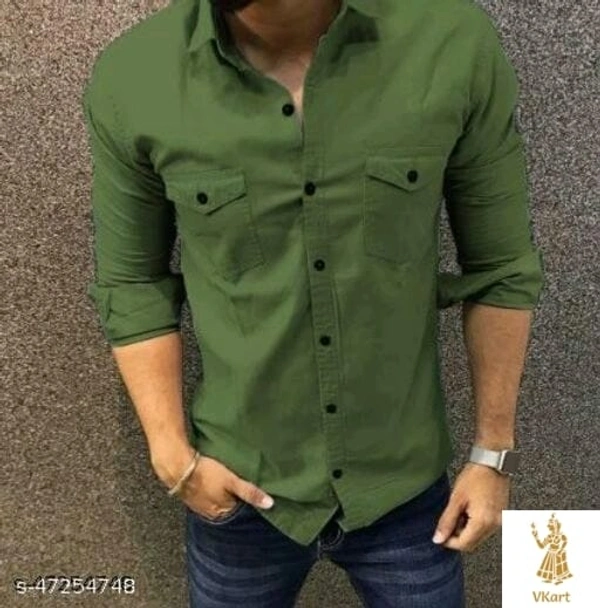 Slim-fit Men's Shirts - L, Green