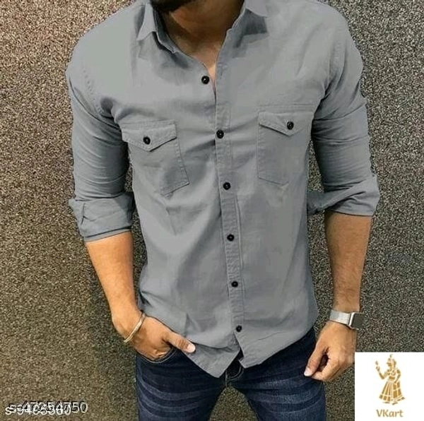 Slim-fit Men's Shirts - XL, Grey