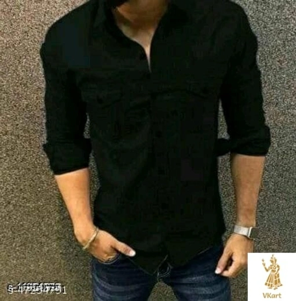 Slim-fit Men's Shirts - L, Black