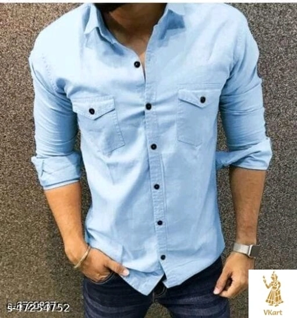 Slim-fit Men's Shirts - M, Sky Blue