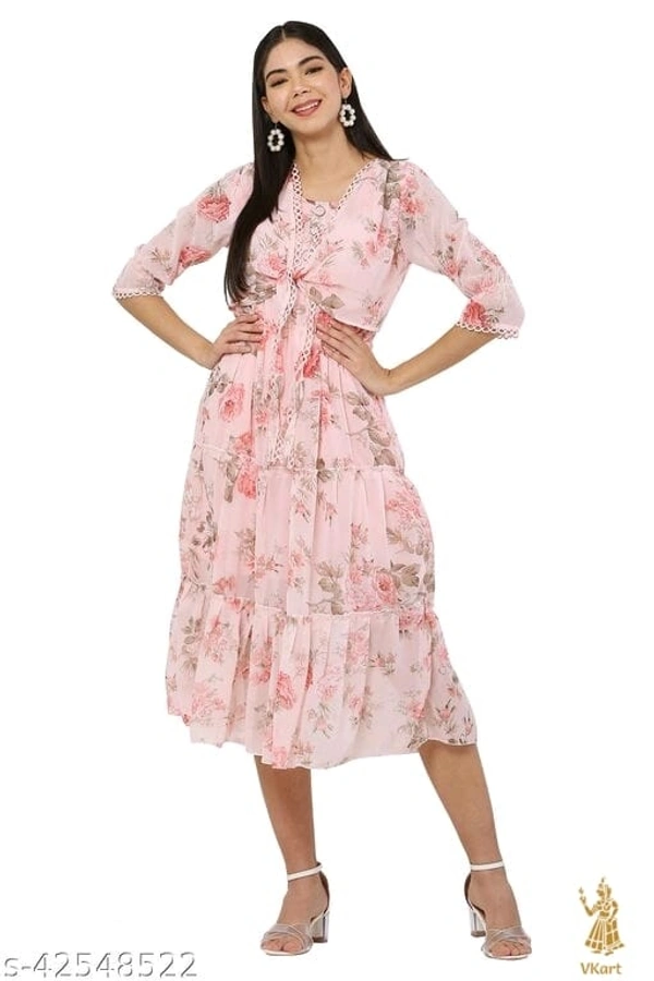 Retro Women's Dress - L, Pink