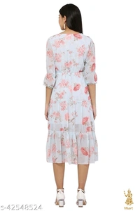 Retro Women's Dress - M, Light Blue