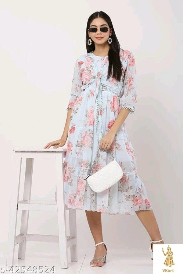 Retro Women's Dress - XL, Light Blue