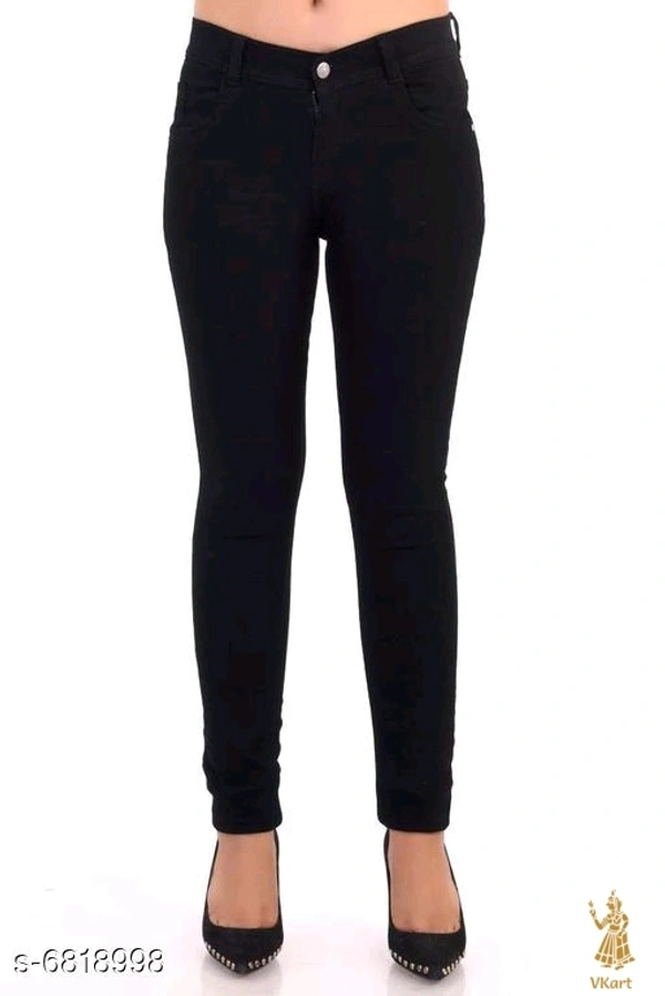 Denim Women's Cotton Denim Jeans - Black, 26, 28 (Waist Size: 28 in, Length Size: 39 in)
