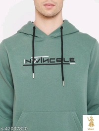 Melange Men's Hoodie - Green, M (Chest Size: 42 in, Length Size: 27 in, Waist Size: 40 in)