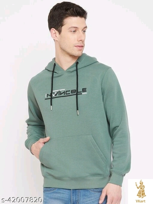 Melange Men's Hoodie - Green, XL (Chest Size: 46 in, Length Size: 29 in, Waist Size: 44 in)