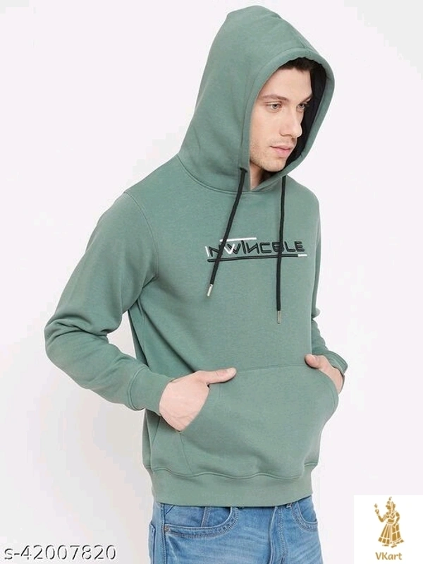 Melange Men's Hoodie - Green, XL (Chest Size: 46 in, Length Size: 29 in, Waist Size: 44 in)