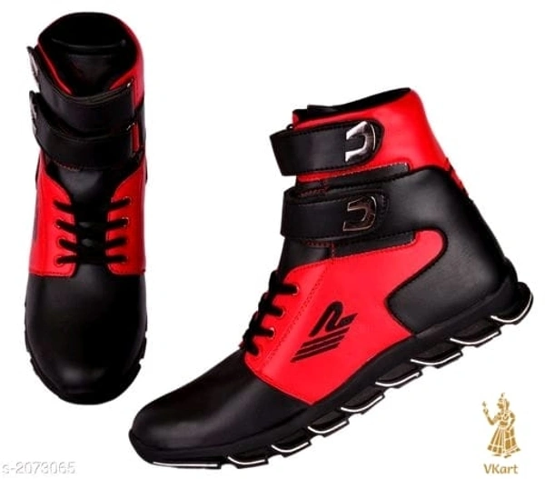 High Ankle Men's Shoes - Black, IND-7