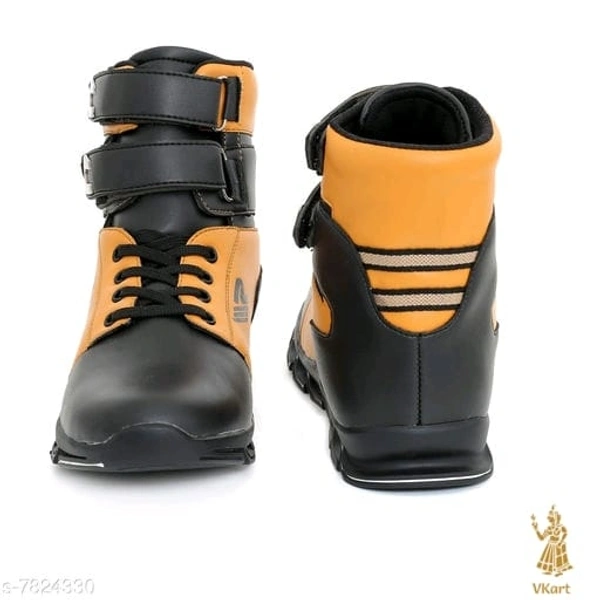 High Ankle Men's Shoes - Yellow, IND-7