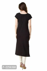 Printed Straight Cut Crepe Kurti - Multicolored, Crepe, Within 7 days of delivery. No questions asked., L
