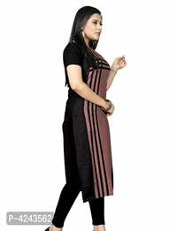 Printed Straight Cut Crepe Kurti - Pink, Crepe, S, Within 7 days of delivery. No questions asked.