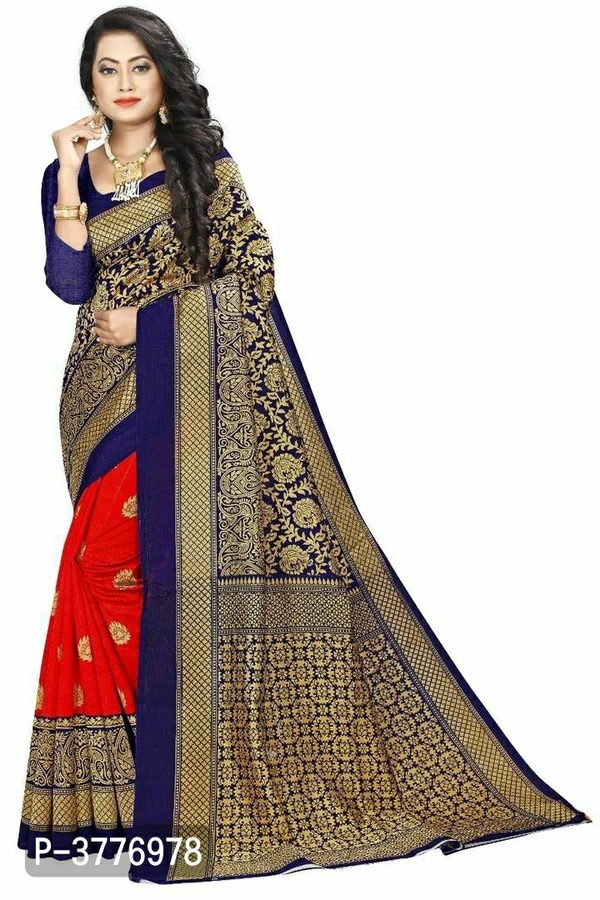 Mysore Silk Sarees with Blouse Piece - Art silk, within 7 days of delivery. no questions asked., FS, Orange