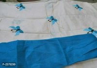 Butterfly Embroidered Zarna Silk Saree - Multicolored, Art silk, within 7 days of delivery. no questions asked.
