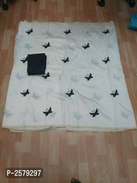 Butterfly Embroidered Zarna Silk Saree - Black, Art silk, within 7 days of delivery. no questions asked.