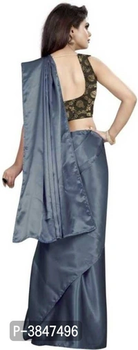 Satin Saree with Blouse piece (Combo of 2 Blouse piece) - Satin, Return Within 7 days of delivery. Full Refund., FREE shipping