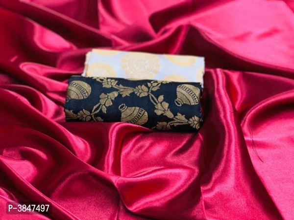 Satin Saree with Blouse piece (Combo of 2 Blouse piece) - Satin, Return Within 7 days of delivery. Full Refund., FREE shipping, Red