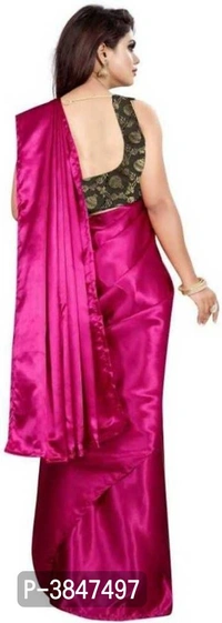 Satin Saree with Blouse piece (Combo of 2 Blouse piece) - Satin, Return Within 7 days of delivery. Full Refund., FREE shipping, Red