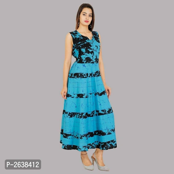 Multicoloured Cotton A-Line Printed Kurti - Turquoise, Within 7-9 business days., A-line, Cotton, Within 7 days of delivery. Full refund., FREE shipping, 2XL, Stitched