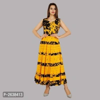 Cotton A-Line Printed Kurti - Yellow, Within 7-9 business days., A-Line, Cotton, Within 7 days of delivery. Full refund., Free shipping, 2XL, Stitched