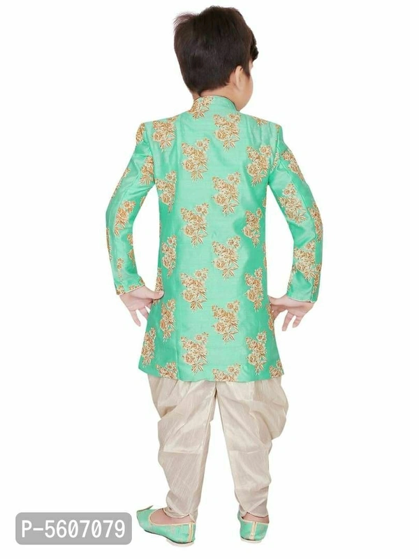 Cotton Silk Full Sleeves Kurta Set For Boys - Within 7 days of delivery. Full refund., Free, 9-10 years