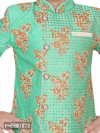 Cotton Silk Full Sleeves Kurta Set For Boys - Within 7 days of delivery. Full refund., Free, 9-10 years