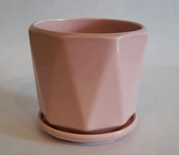 Pastel Pink Ceramic Planter - D*H : 5.5*5 inches