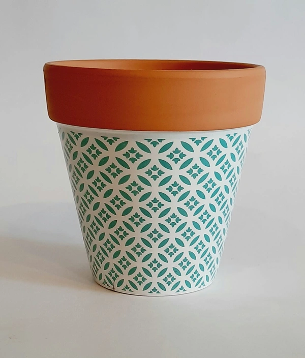 Conical Terracotta Planter Design 3 - D*H : 4*4 inches