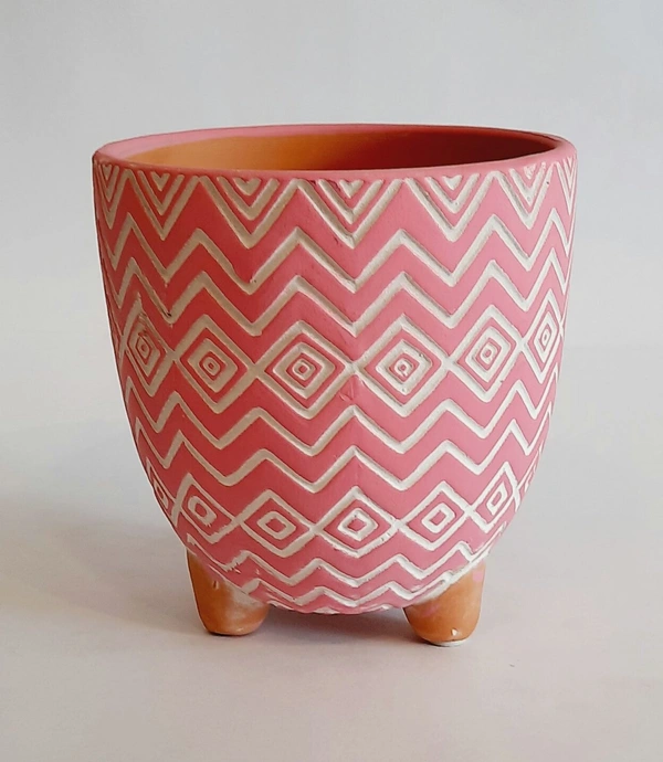 Pink Terracotta Planter  - D*H : 4.75*4.75 inches