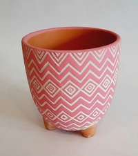 Pink Terracotta Planter  - D*H : 4.75*4.75 inches