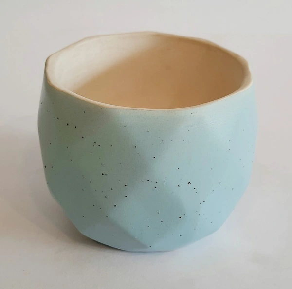 Pastel Blue Ceramic Planter  - D*H : 3.75*3 inches